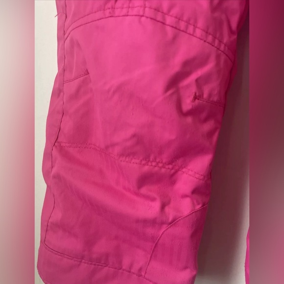 Girls Obermeyer Pink Jacket Snowsuit Hood Sz 5 Winter Ski Snowboard - Picture 13 of 15